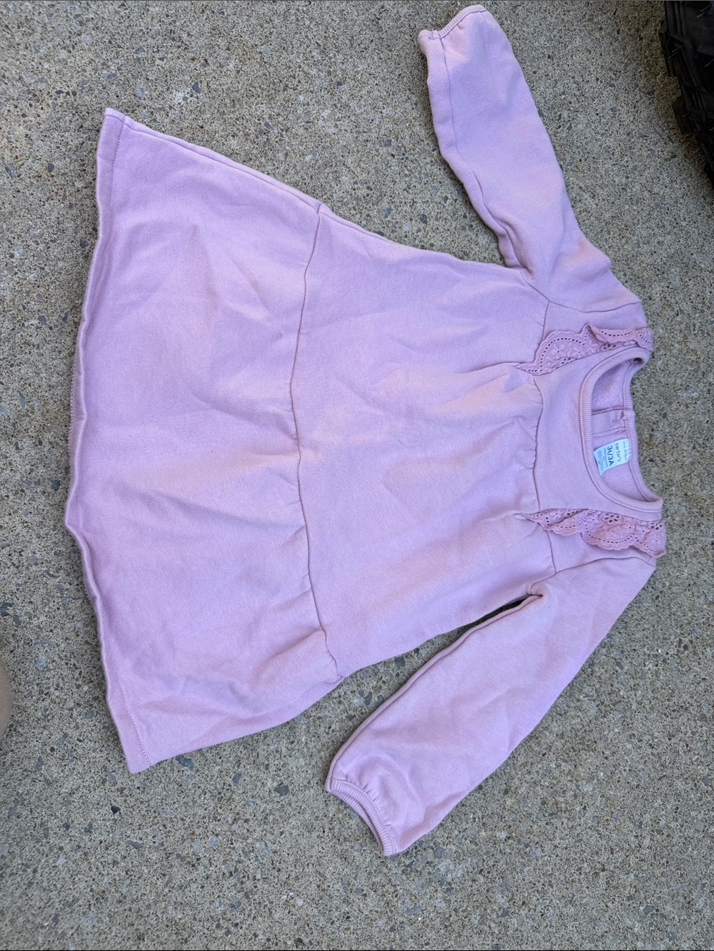 Carter's Light Purple Long-Sleeve Knit Dress Top